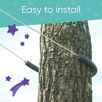 HearthSong 150-Foot Zipline Kit for Kids Adventure Fun