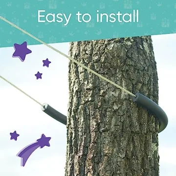 HearthSong 150-Foot Zipline Kit for Kids Adventure Fun