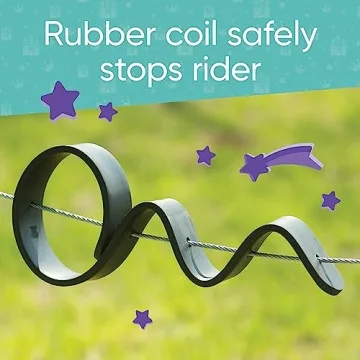 HearthSong 150-Foot Zipline Kit for Kids Adventure Fun