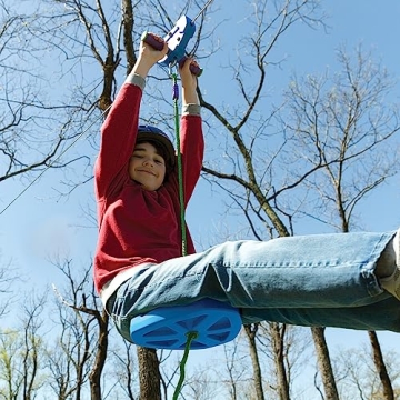 HearthSong 150-Foot Zipline Kit for Kids Adventure Fun