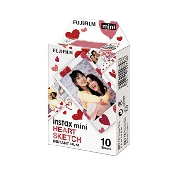 FUJIFILM Instax Mini Heart Sketch Film - 10 Shots