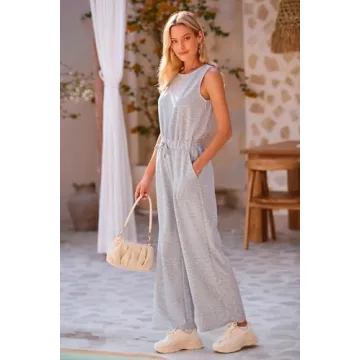 PRETTYGARDEN Women's Air Essentials Jumpsuit Comfortable Summer Wear