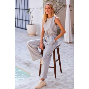 PRETTYGARDEN Women's Air Essentials Jumpsuit Comfortable Summer Wear