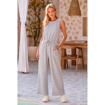 PRETTYGARDEN Women's Air Essentials Jumpsuit Comfortable Summer Wear