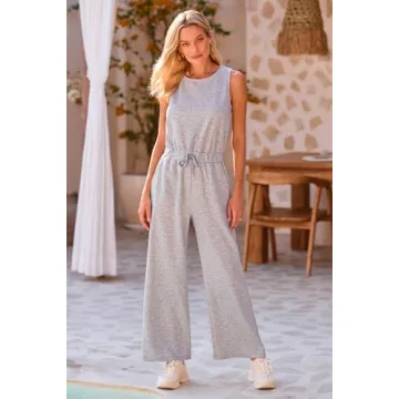 PRETTYGARDEN Women's Air Essentials Jumpsuit Comfortable Summer Wear