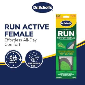 Dr. Scholl's Run Active Comfort Insoles,Women's, 1 Pair, Trim to Fit Inserts