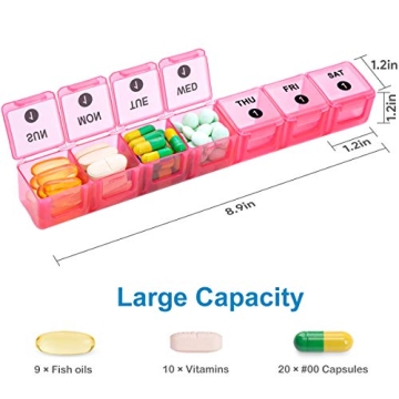DANYING XL Monthly Pill Organizer - 28 Days Medication Case