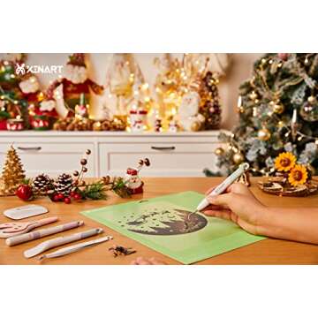 Xinart Weeding Tools Set for Vinyl Craft Knife/Weeder/Scraper/Spatula/Tweezers/Scissors Basic Weed Removal Tool Kit Weeding Cardstock