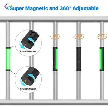 LUXCEO Handheld Light Wand, Multicolor RGB LED Video Light for Photography, 2000mAh Rechargeable Mini Light Stick for Video Shooting Professional Tube Lights with Magnetic for YouTube, TikTok(Black)