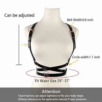 Stylish Punk Leather Chest Harness Belt for Women