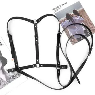 Stylish Punk Leather Chest Harness Belt for Women
