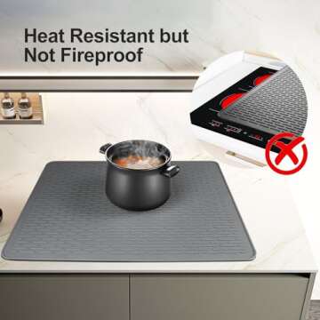 Silicone Stove Top Protector, 28 x 20 Electric Stove Top Cover, Heat Resistant Glass Cooktop Protect...