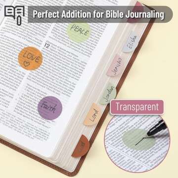 Mr. Pen- Transparent Sticky Notes, 560 Pcs, Assorted Colors, Round Translucent Sticky Notes, Sticky Note Tabs, See Through Sticky Notes Transparent, Bible Sticky Notes