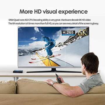 YAGALA Android 10 TV Box 4GB RAM 32GB Storage 6K Output