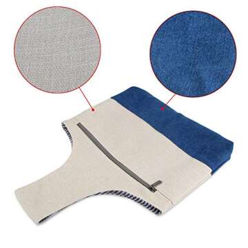 Luxja Small Knitting Tote, Knitting Project Bag for Knitting Needles (8 Inches to 14 Inches), Yarn Skeins, Knitting and Crocheting Supplies, Blue