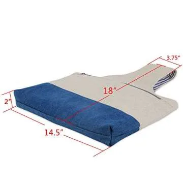 Luxja Small Knitting Tote, Knitting Project Bag for Knitting Needles (8 Inches to 14 Inches), Yarn Skeins, Knitting and Crocheting Supplies, Blue