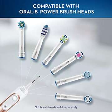 Oral-B Genius 9600 Electric Toothbrush, 3 Brush Heads, Rose Gold
