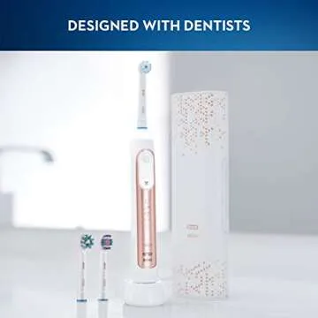 Oral-B Genius 9600 Electric Toothbrush, 3 Brush Heads, Rose Gold