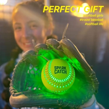 SPARK CATCH Glow in The Dark Fastpitch Softball for Girls
