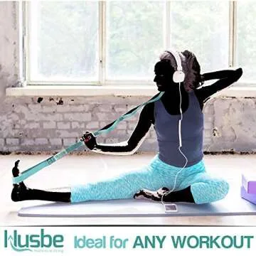 Husbe Stretch Strap, Exercise Physical Therapy Yoga Strap, Leg Stretching Out Strap, Manual Instruction, Carry Bag