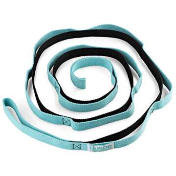 Husbe Stretch Strap, Exercise Physical Therapy Yoga Strap, Leg Stretching Out Strap, Manual Instruction, Carry Bag