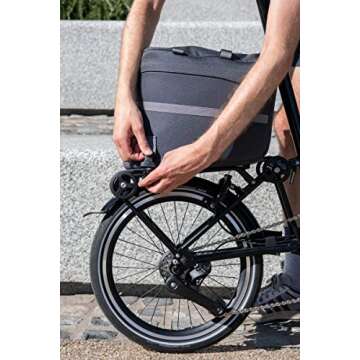 Brompton Borough Roller Rack Bag - Dark Grey Stylish Storage