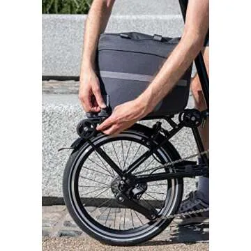 Brompton Borough Roller Rack Bag - Dark Grey Stylish Storage