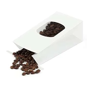 BagDream Bakery Bags with Window - 100Pcs Kraft Paper Bags