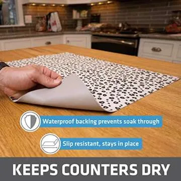 XL Dish Drying Mat - Quick Dry & Waterproof Kitchen Accessory