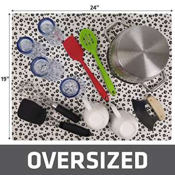 XL Dish Drying Mat - Quick Dry & Waterproof Kitchen Accessory