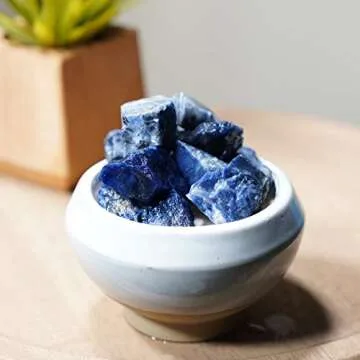 Crystal Allies 1lb Bulk Rough Blue Sodalite Healing Stones