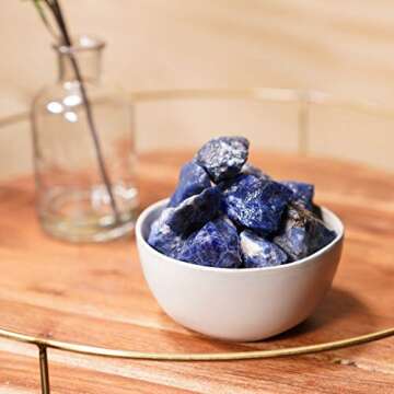 Crystal Allies 1lb Bulk Rough Blue Sodalite Healing Stones