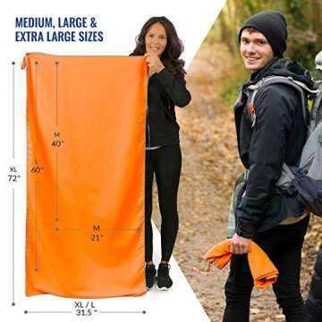 VENTURE 4TH Gym Towel - Ideal for Workout and Shower | Lightweight Quick Dry Microfiber Towel (Orange-Gray Medium)