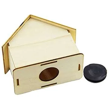 alfyng 6 Pcs DIY Wooden Piggy Bank, Unfinished DIY House Coin Bank, Paint and Decorate Assembly House Craft Kits, Fun Unfinished Art Craft Creative Gifts (4.1"x4.1"x2.2")