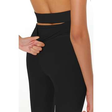 ENERBLOOM Workout Yoga Leggings for Women High Waisted Compression Pants 25"/28" Cream Feeling Tight No Front Seam Large