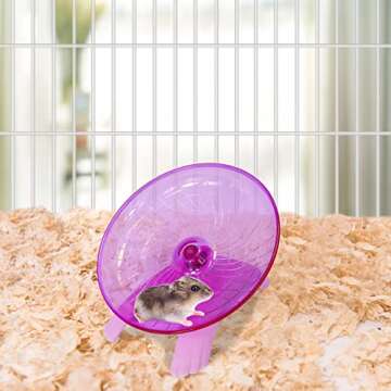 Hamster Flying Saucer Silent Exercise Wheel for Small Pets