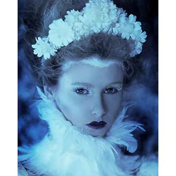 L'VOW White Victorian Feather Choker for Elegance