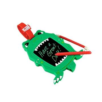 Boogie Board Kids Sketch Pals Portable Authentic Doodle Board, 4-inch Reusable Drawing Pad with Attached Stylus, Perfect for Travel & Road Trips for Kids Ages 4+, Dinosaur