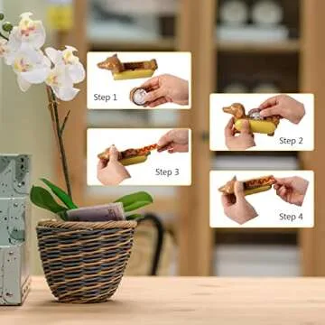 YOBRO Tape Dispenser for Desk, Cute Desk Supplies Stationery, Mini Animal Tape Dispenser for Home Office, Funny Desktop Accessories Gift for Kids Adults, Novelty Hotdog Design, School Supplies