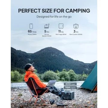 BLUETTI EB70S Portable Power Station - 716Wh LiFePO4 Battery & 800W Inverter, Ideal for Off-Grid and Emergency Use