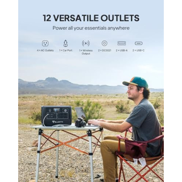 BLUETTI EB70S Portable Power Station - 716Wh LiFePO4 Battery & 800W Inverter, Ideal for Off-Grid and Emergency Use