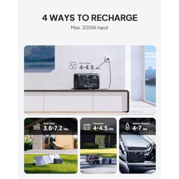 BLUETTI EB70S Portable Power Station - 716Wh LiFePO4 Battery & 800W Inverter, Ideal for Off-Grid and Emergency Use