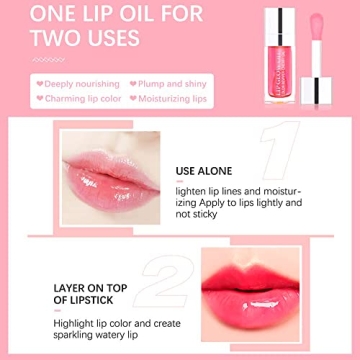 Plumping Lip Oil Hydrating Gloss Cherry Non-sticky