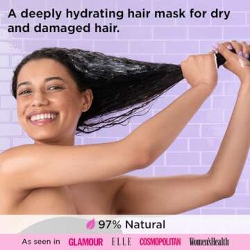 Noughty 97% Natural To The Rescue Treatment Mask, Hydrating Formula for Dry, Frizzy and Damaged Hair, with Sweet Almond and Black Oat, Sulphate Free Vegan Haircare 300ml