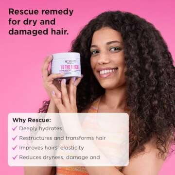 Noughty 97% Natural To The Rescue Treatment Mask, Hydrating Formula for Dry, Frizzy and Damaged Hair, with Sweet Almond and Black Oat, Sulphate Free Vegan Haircare 300ml