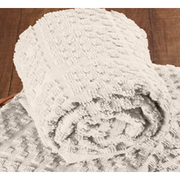 Terry Kitchen Towel 16" x 26", 100% Cotton Quick Dry Kitchen Tea Towels, Bar Towels, Super Soft and Absorbent Dish Towels for Kitchen, 6-Pack, Ivory