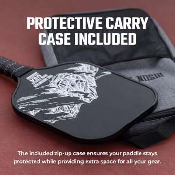 Bison Paddles: Carbon Graphite Pickleball Paddles - Lightweight Pickleball Rackets | Honeycomb Composite Core Improves Pickle Ball Placement and Increases Power | Durable Unibody Construction