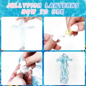 AWATIN Jellyfish Decor, 10 Pcs Jellyfish Lanterns - Hanging Jelly Fish Decoration for Mermaid Theme Party & Under The Sea Party Decorations, Birthday Gift Supplies for Women Girls Baby (5 Colors)