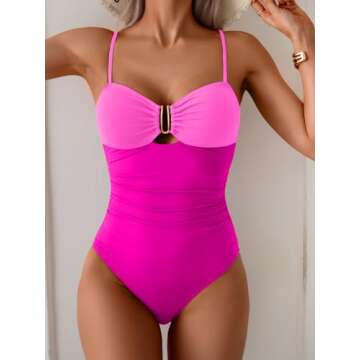 Stylish Eomenie One Piece Swimsuit for Women