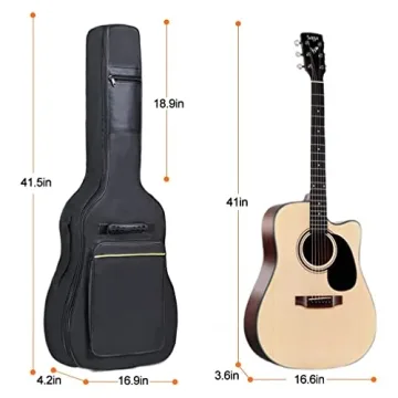 41 Inch Padded Guitar Backpack with Adjustable Straps